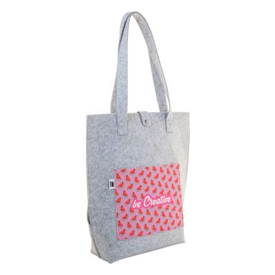 CreaFelt Toteback White/Grey