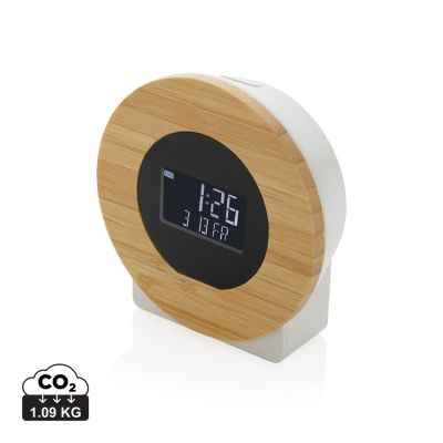 Utah RCS LCD stolni sat od plastike i bambusa