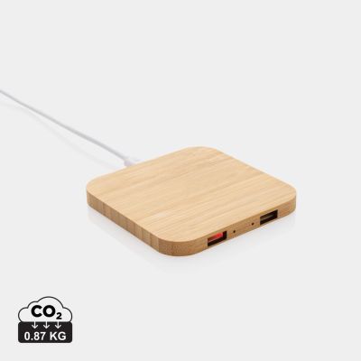 Bamboo 10W bežični punjač s USB-om