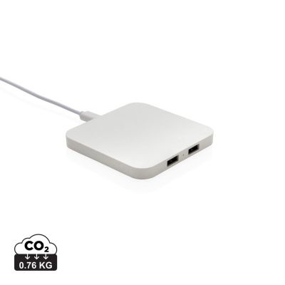 RCS bežični punjač od 10 W od reciklirane plastike s USB priključcima