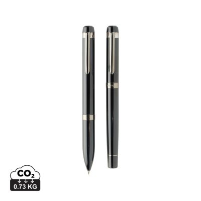 Swiss peak OSLO recycled stainless steel deluxe pen set